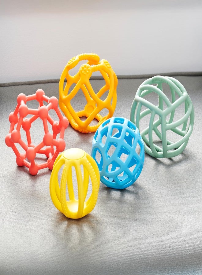 tickit SiliSoft Flexi Balls | 5 Soft, Flexible, Cage-Style Sensory Balls for Tactile Exploration | Creative, Calming Play - Image 3